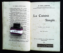 Charger l'image dans la galerie, La cuisine simple par le Docteur Paul Carton, 1936.