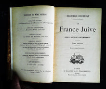 Charger l&#39;image dans la galerie, La France juive, Edouard Drumont, 1886, 3 ème édition, 2 tomes
