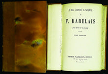 Charger l&#39;image dans la galerie, Les cinq livres de François Rabelais, Ernest Flammarion éditeur, 1935, Reliés 1/2 veau
