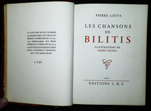 Charger l&#39;image dans la galerie, Les chansons de Bilitis, Pierre Louÿs, illustrations de André Michel, 1947
