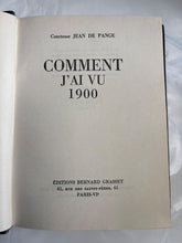Charger l'image dans la galerie, Comment j'ai vu 1900, Comtesse Jean de Pange, Éditions Bernard Grasset

