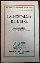 Charger l&#39;image dans la galerie, La nostalgie de l&#39;être, Ferdinand Alquié
